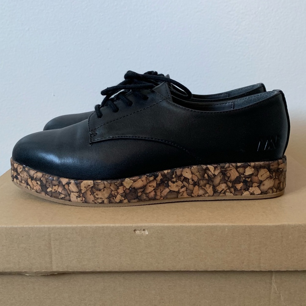 VEGAN Matt & Nat Hall Flatform Shoes black/cork